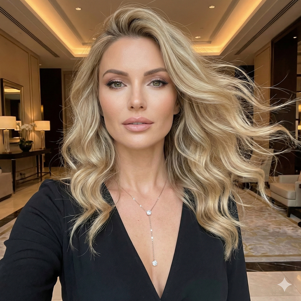 שרשרת צמד אורות – אלגנטיות כפולה 0.6 קראט מואסניט