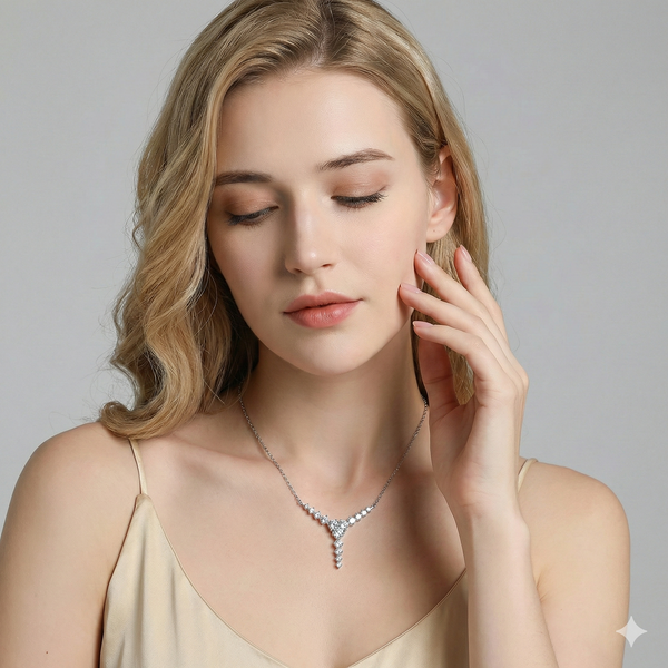 שרשרת Y בשיבוץ מואסניט -0.69 קראט