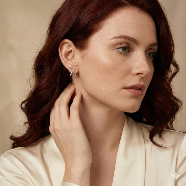 עגילי כסף – תחכום מודרני וקווים נקיים